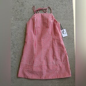 Lola and Grace gingham red checkered dress dry goods NWT
